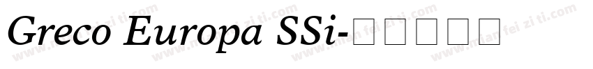Greco Europa SSi字体转换